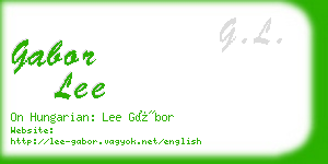 gabor lee business card